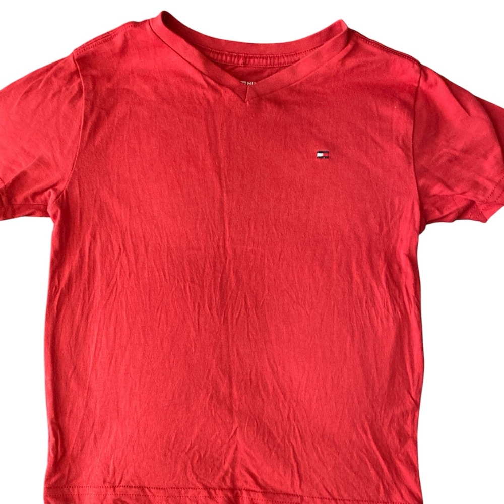 ⭐️ 3/$15 • Tommy Hilfiger• Red• V-Neck Tee